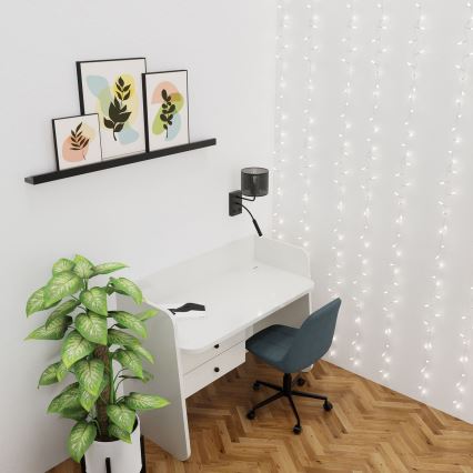 Aplique LOFT SHADE 1xE27/60W+1xG9/8W/230V negro