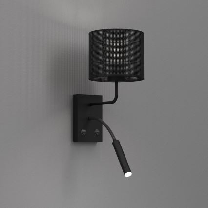 Aplique LOFT SHADE 1xE27/60W+1xG9/8W/230V negro