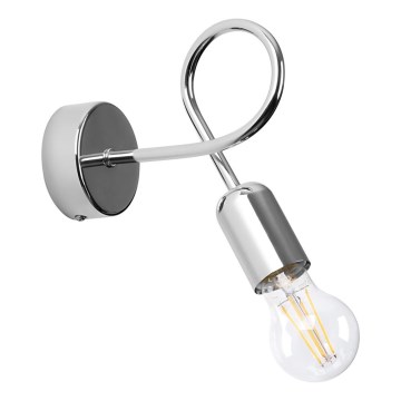 Aplique LOOP 1xE27/15W/230V cromo brillante
