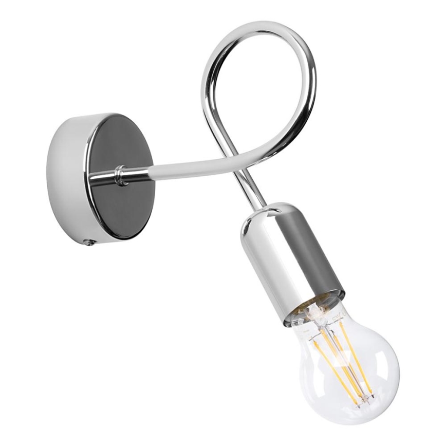 Aplique LOOP 1xE27/15W/230V cromo brillante