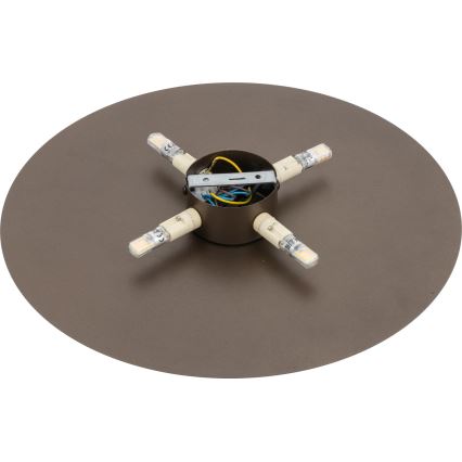 Aplique LUNA 4xG9/8W/230V diá. 40 cm marrón