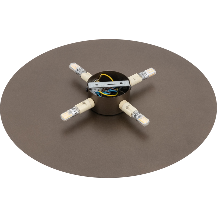 Aplique LUNA 4xG9/8W/230V diá. 40 cm marrón
