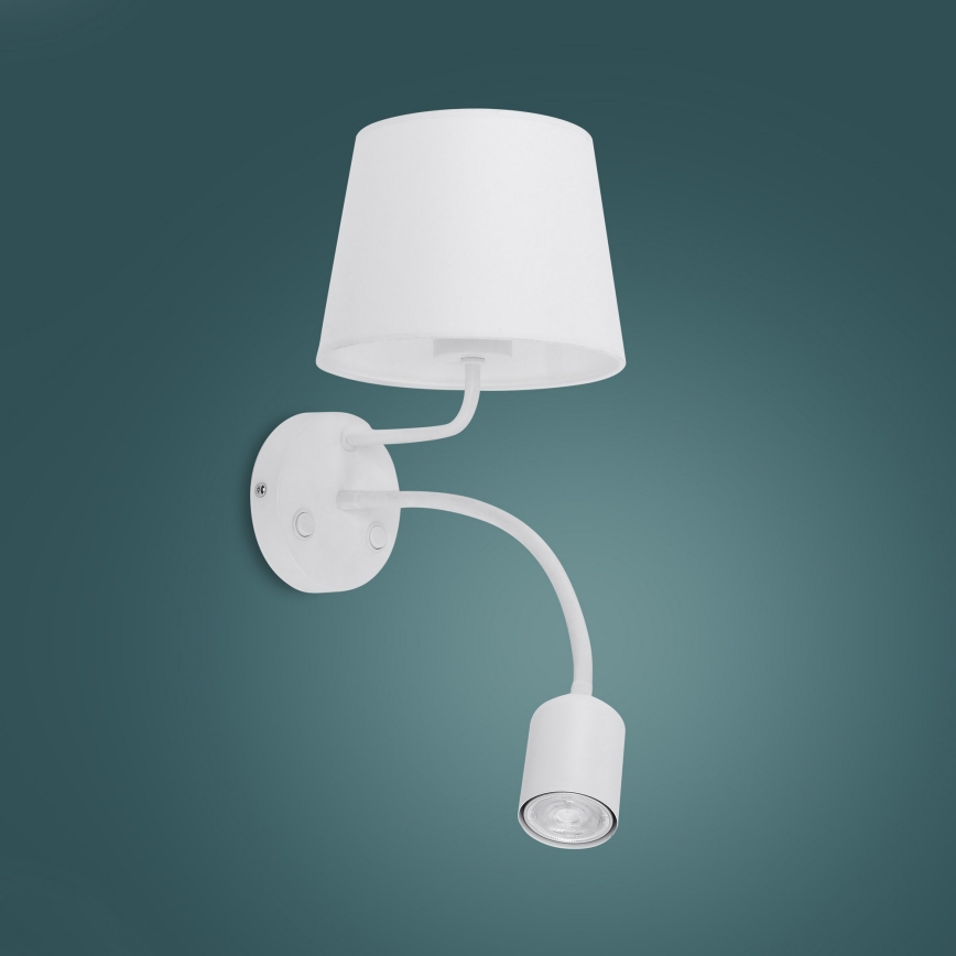 Aplique MAJA 1xE27/15W/230V + 1xGU10/10W/230V blanco