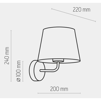 Aplique MAJA 1xE27/15W/230V blanco