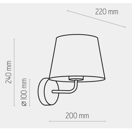 Aplique MAJA 1xE27/15W/230V gris