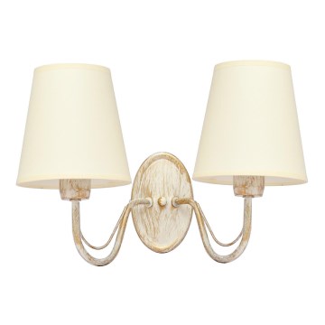 Aplique MALBO 2xE27/15W/230V beige