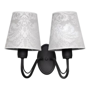 Aplique MALBO II 2xE27/15W/230V negro