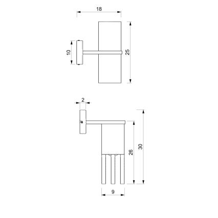 Aplique MALM 1xE27/60W/230V