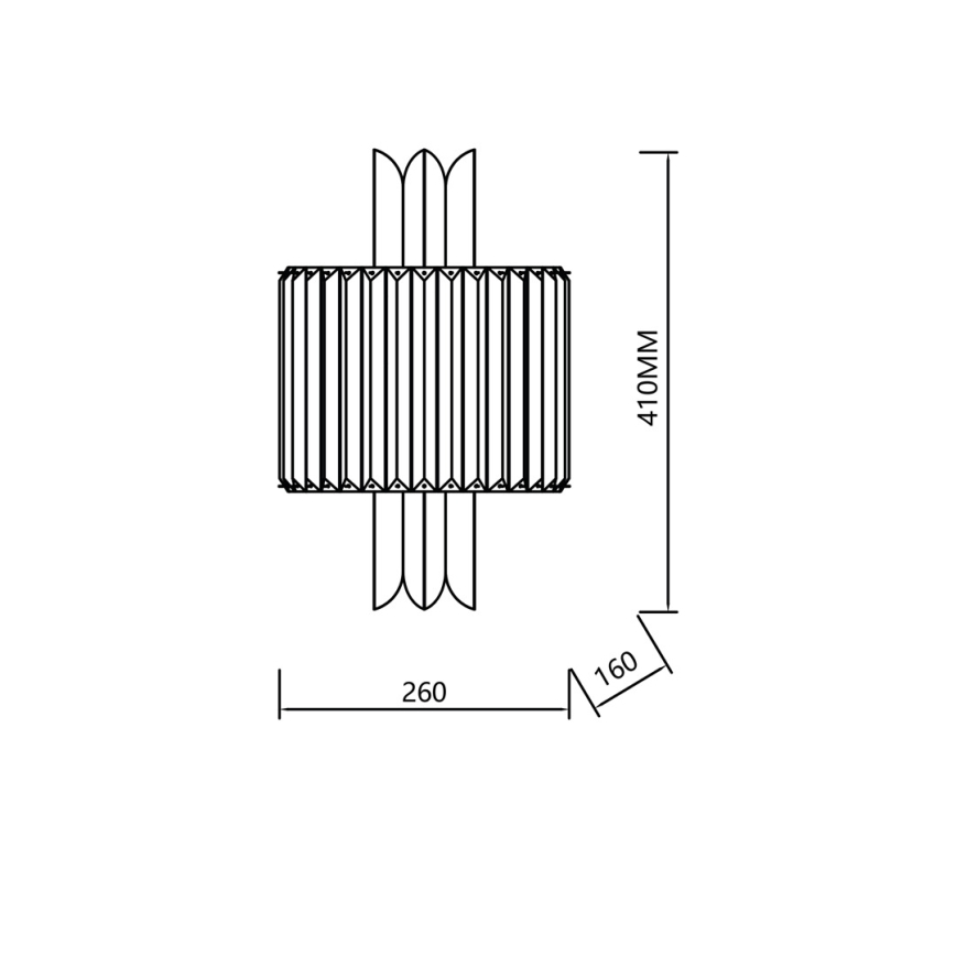 Aplique MARGOT 2xE14/40W/230V cromo mate