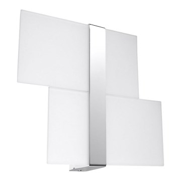 Aplique MASSIMO 2xG9/40W/230V blanco/cromo brillante