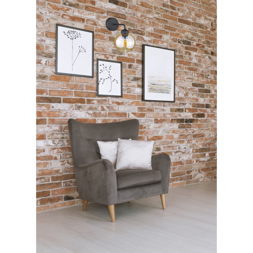 Aplique MELLE BLACK 1xE27/60W/230V