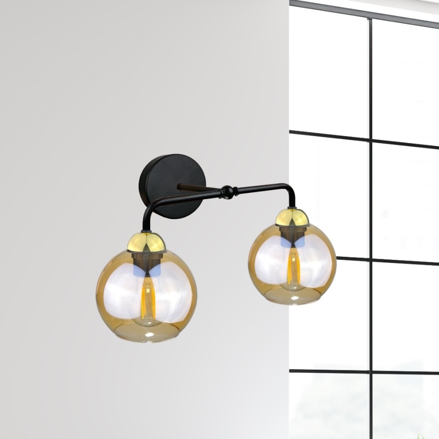Aplique MELLE GOLD 2xE27/60W/230V