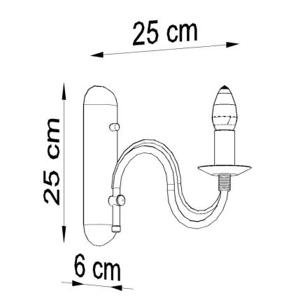 Aplique MINERWA 1xE14/40W/230V blanco