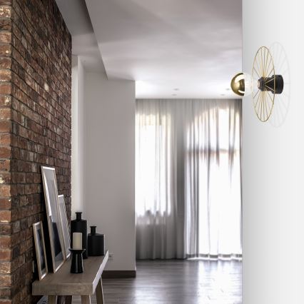 Aplique MONTANA 1xE27/15W/230V diá. 30 cm dorado