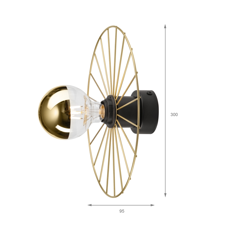 Aplique MONTANA 1xE27/15W/230V diá. 30 cm dorado