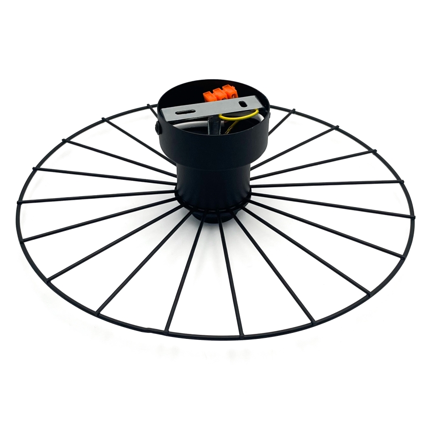 Aplique MONTANA 1xE27/15W/230V diá. 30 cm negro