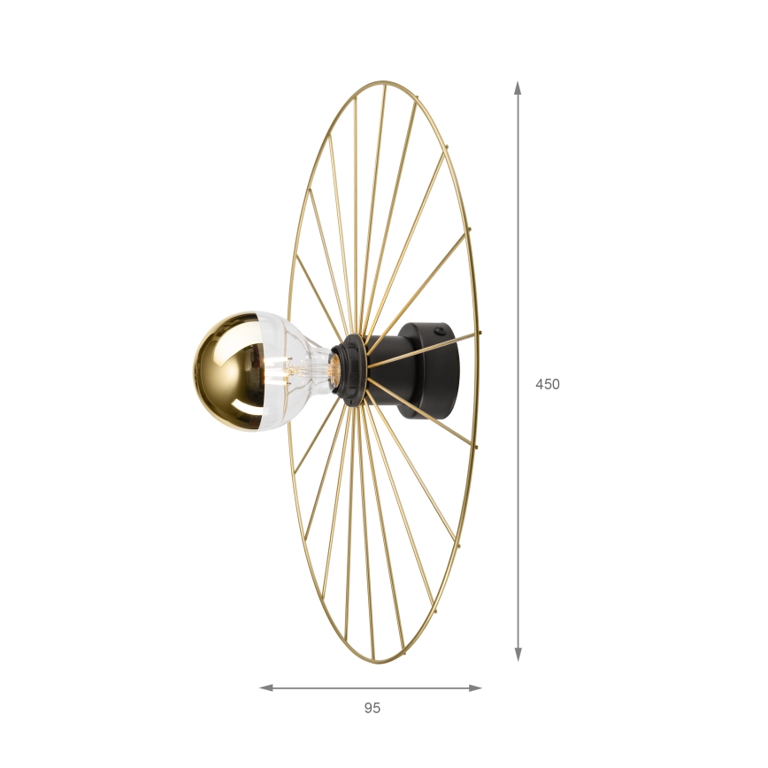 Aplique MONTANA 1xE27/15W/230V diá. 45 cm dorado