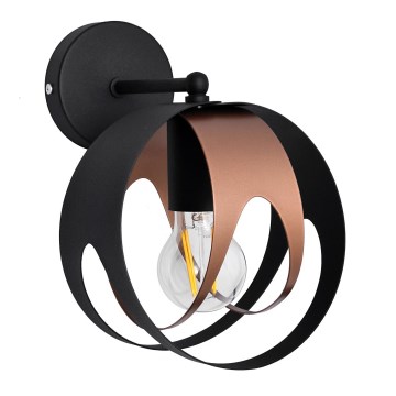 Aplique MOONLIGHT 1xE27/15W/230V negro/cobre
