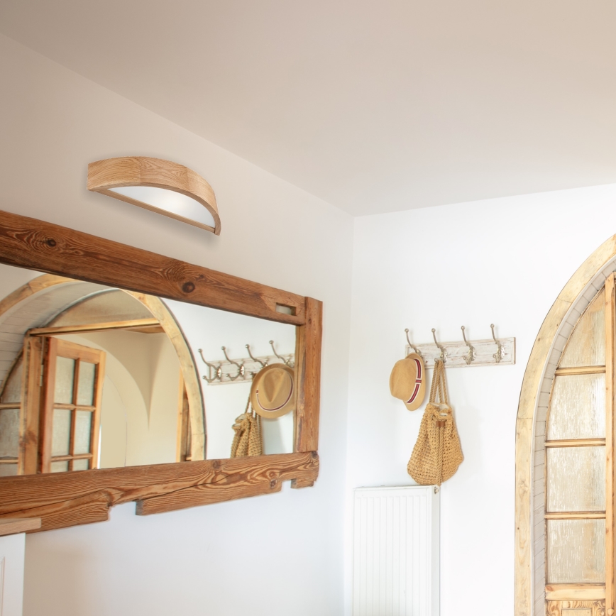 Aplique OAK 1xE27/60W/230V roble