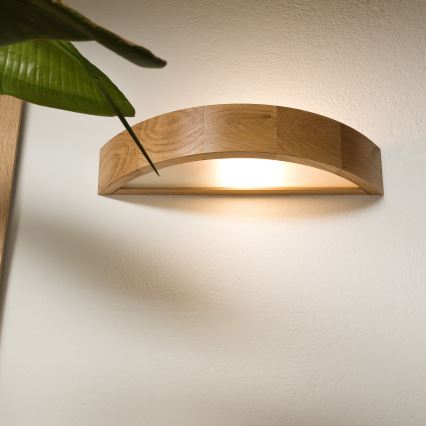 Aplique OAK 1xE27/60W/230V roble