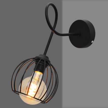 Aplique OXFORD 1xE27/15W/230V negro