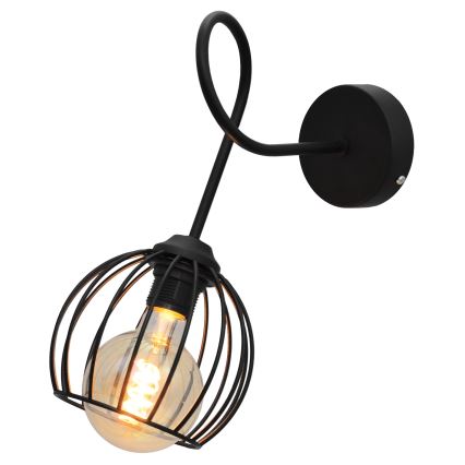 Aplique OXFORD 1xE27/15W/230V negro