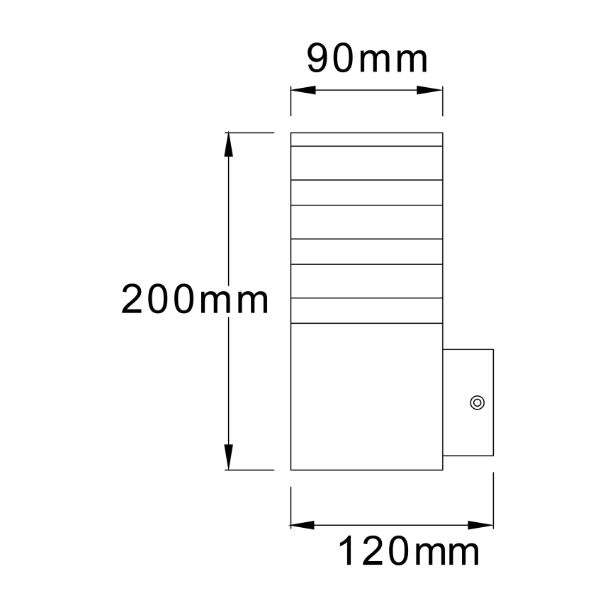 Aplique para exterior con sensor TEKSAS 1xE27/12W/230V IP44 antracita