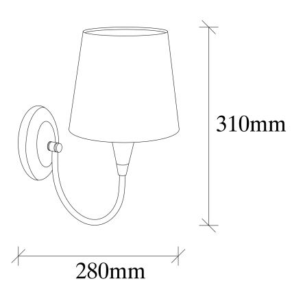 Aplique PARDO 1xE27/40W/230V