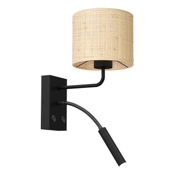 Aplique RATTAN 1xE27/60W+1xG9/8W/230V ratán