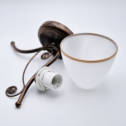 Aplique RETRO II 1xE27/60W/230V pátina de bronce