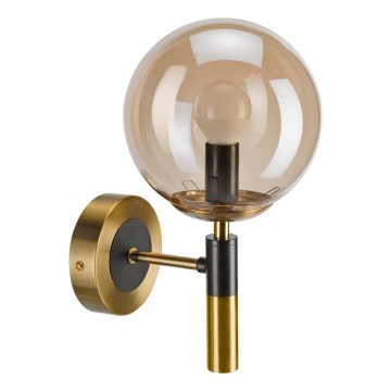 Aplique ROLLO 1xE14/5W/230V dorado/beige ahumado