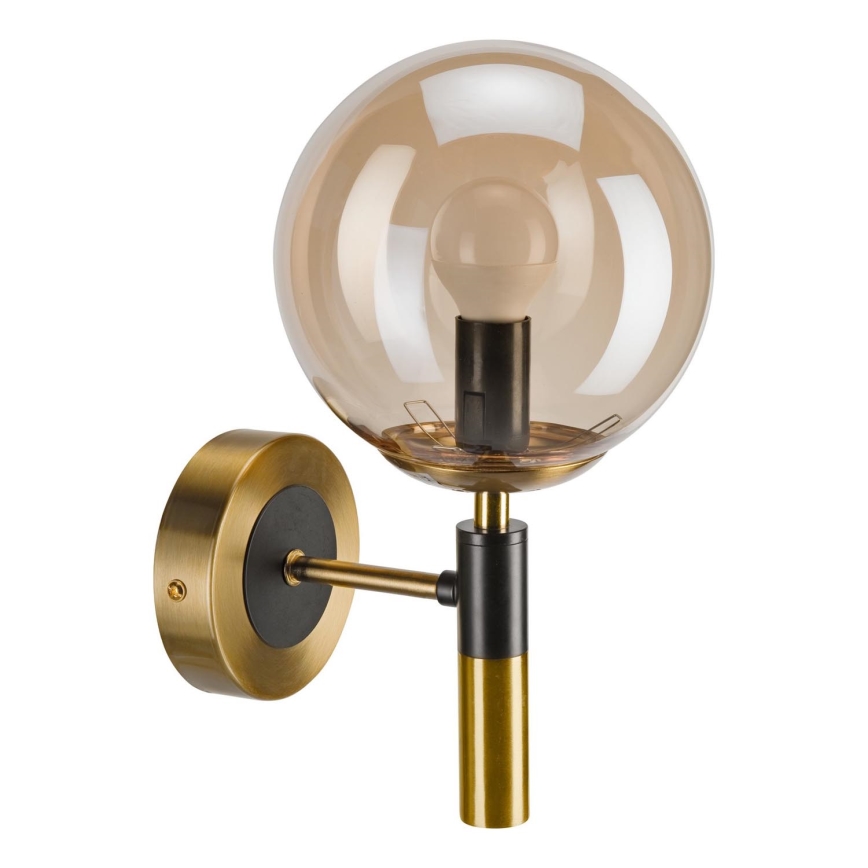 Aplique ROLLO 1xE14/5W/230V dorado/beige ahumado