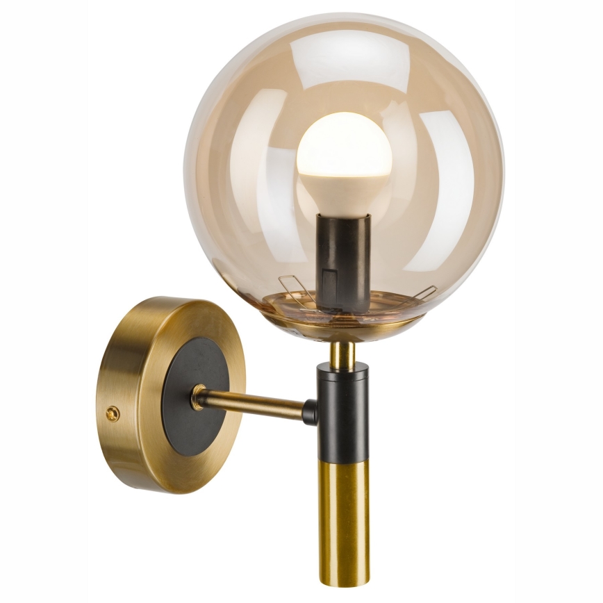 Aplique ROLLO 1xE14/5W/230V dorado/beige ahumado