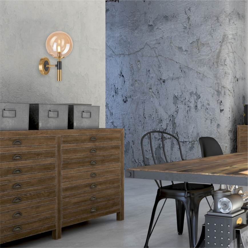 Aplique ROLLO 1xG9/5W/230V dorado/ahumado beige
