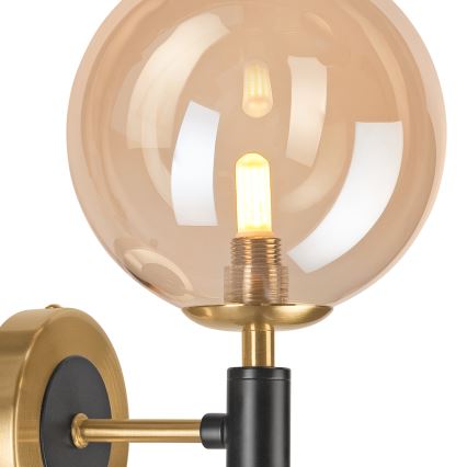 Aplique ROLLO 1xG9/5W/230V dorado/ahumado beige