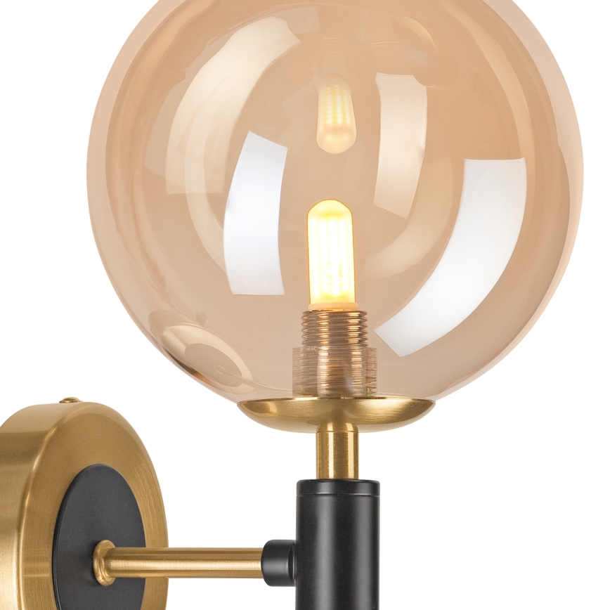 Aplique ROLLO 1xG9/5W/230V dorado/ahumado beige