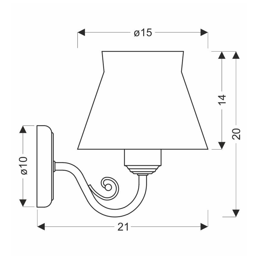 Aplique ROSSINI 1xE27/40W/230V