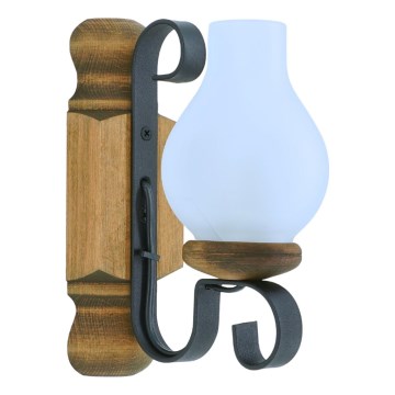 Aplique RUSTIC 1xE14/40W/230V haya - FSC Certificado