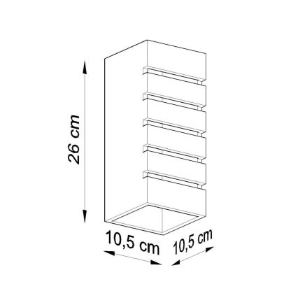 Aplique SAMIR 1xE27/60W/230V blanco