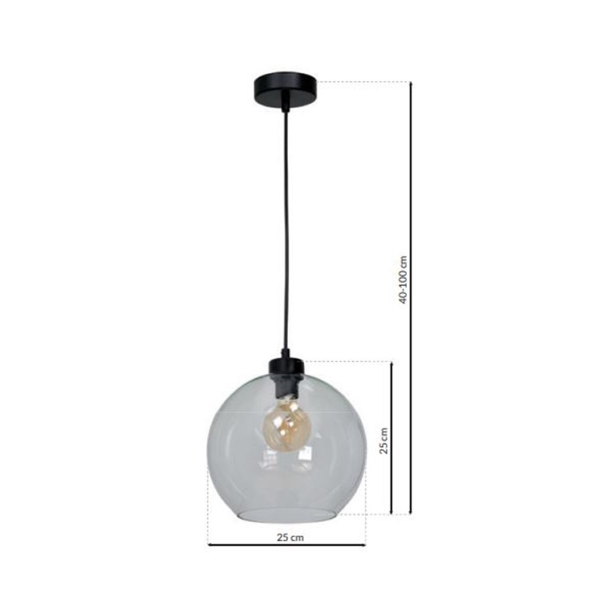 Aplique SANTIAGO 1xE27/60W/230V clara