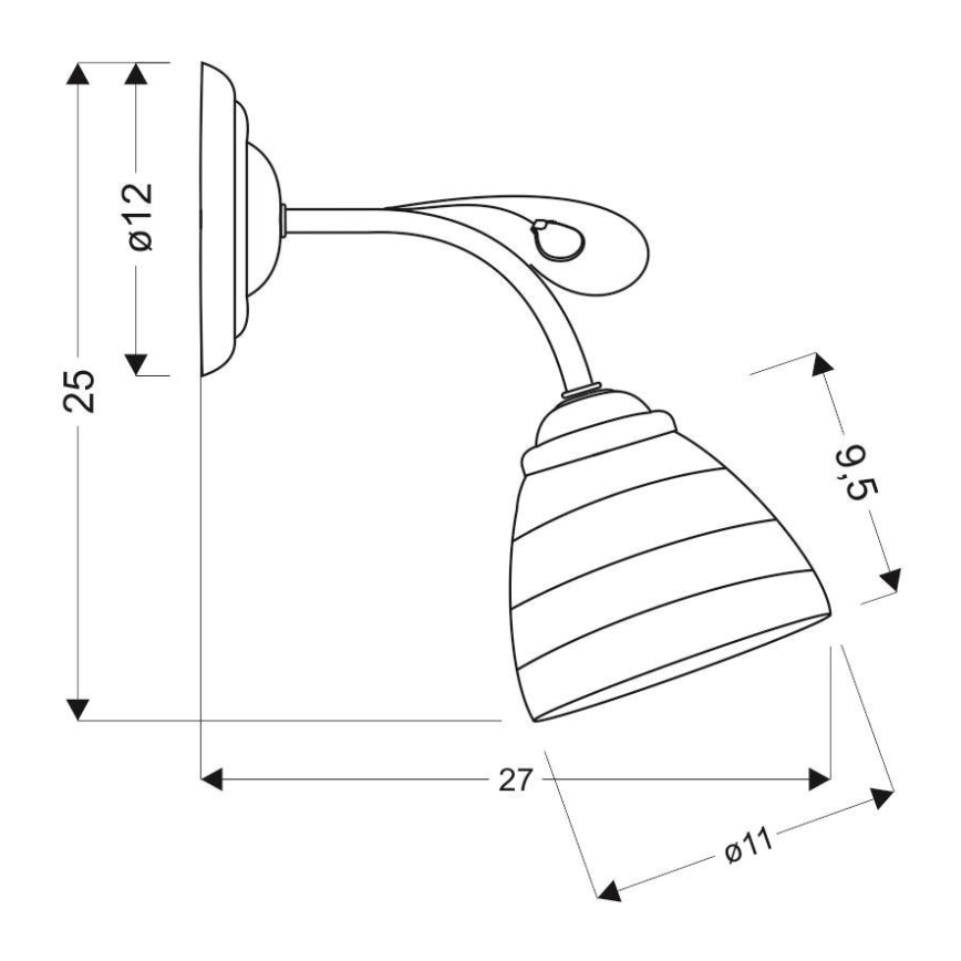 Aplique SIMPLI 1xE27/40W/230V