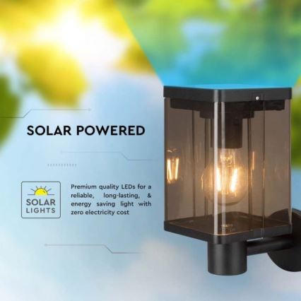 Aplique solar de exterior LED con sensor LED/2,5W/3,7V 3000K IP54