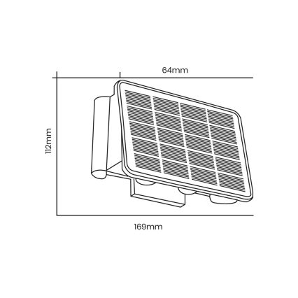 Aplique Solar LED ALF LED/4W/3,2V 3000K IP54 negro