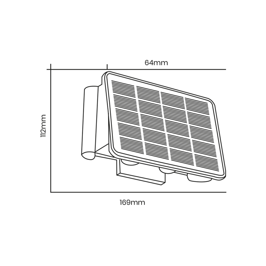 Aplique Solar LED ALF LED/4W/3,2V 3000K IP54 negro