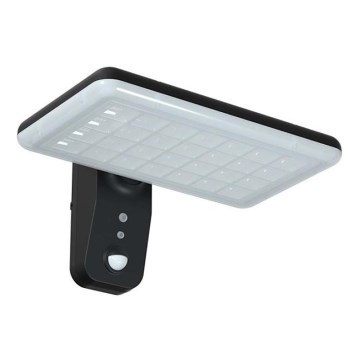 Aplique solar LED con sensor LED/15W/3,2V 4000K/6000K IP65 negro