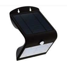 Aplique solar LED con sensor LED/3W/3,7V 3000/4000K IP65 negro