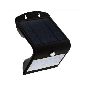 Aplique solar LED con sensor LED/3W/3,7V 3000/4000K IP65 negro