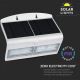 Aplique solar LED con sensor LED/7W/3,7V 4000K IP65 blanco