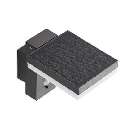 Aplique solar LED de exterior con sensor LED/5,5W/3,7V 3000K IP54