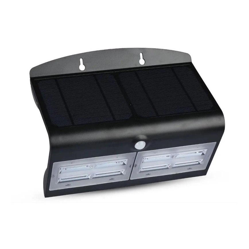 Aplique solar LED de pared con sensor LED/7W/3,7V 4000K IP65 negro
